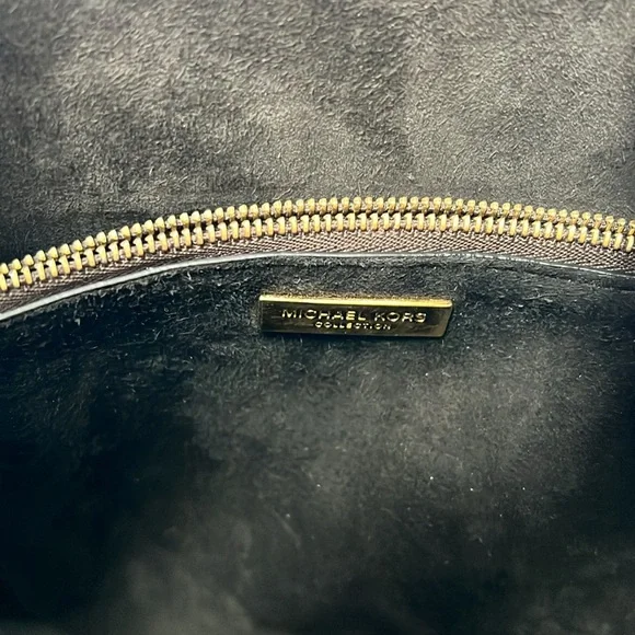 Michael Kors Collection Brown Leather Handbag Crossbody Medium Sz W Dust bag - Picture 7 of 7